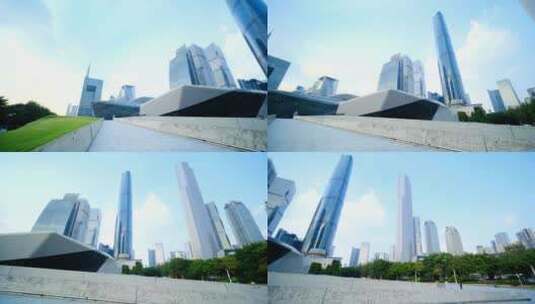 广州珠江新城大剧院现代化高楼大厦高清在线视频素材下载