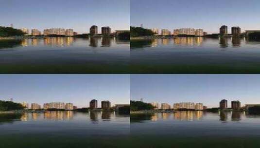 秋天北京朝阳公园傍晚日落高清在线视频素材下载