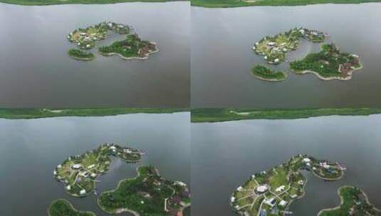 湖泊岛屿航拍高清在线视频素材下载
