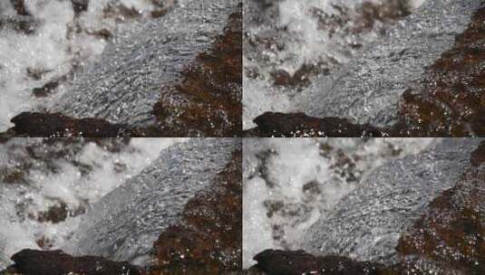 小溪 瀑布 水流 岩石高清在线视频素材下载