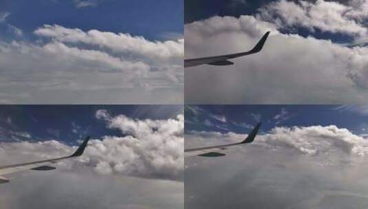 飞机外景坐飞机实拍高清在线视频素材下载