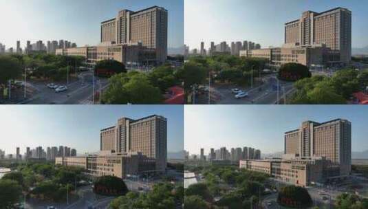 福建省厦门市海沧区长庚医院航拍高清在线视频素材下载