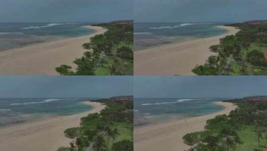 HDR印尼巴厘岛努沙杜瓦海滨棕榈自然风光高清在线视频素材下载