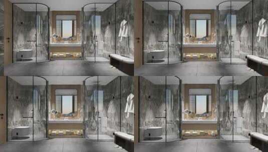 现代卫生间洗手间浴室_006A高清在线视频素材下载