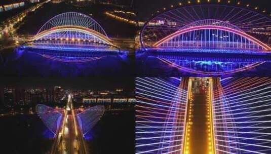 宁夏银川地标凤凰桥高清在线视频素材下载