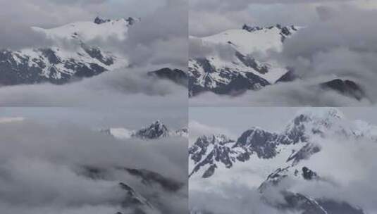 航拍新西兰福克斯冰川高清在线视频素材下载