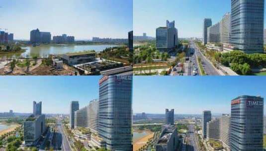 杭州钱塘新区金沙湖风景视频素材高清在线视频素材下载