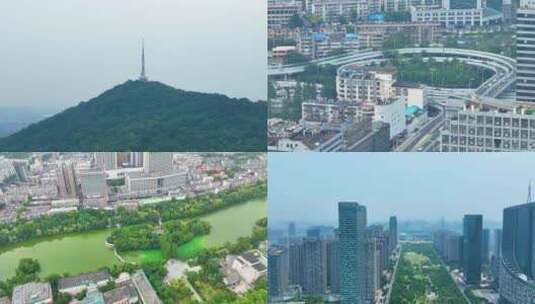 安徽省合肥市城市地标风景风光宣传片片头航高清在线视频素材下载