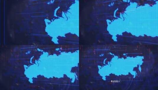 Hud俄罗斯地图高清在线视频素材下载