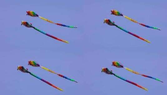 天空中飞舞的风筝高清在线视频素材下载