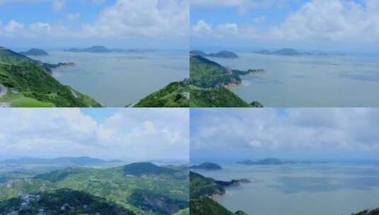 「有版权」原创航拍海边山川风景4K高清在线视频素材下载