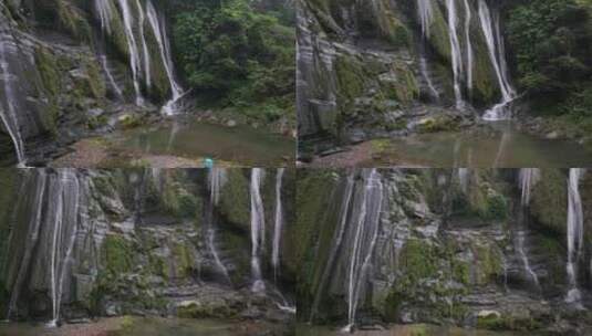 贵州黔东南排廷瀑布航拍高清在线视频素材下载