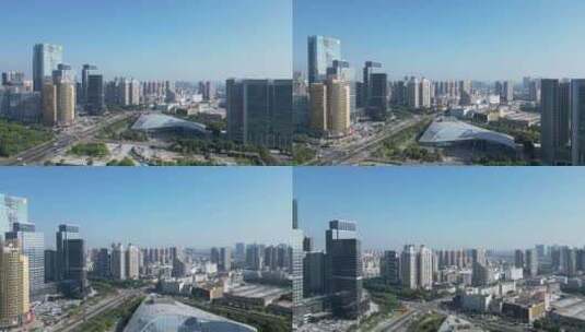航拍惠州城市地标高楼惠州大景高清在线视频素材下载