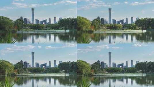 北京国贸CBD建筑北京风光延时高清在线视频素材下载