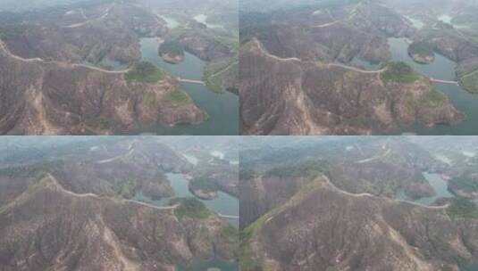 湖南郴州高倚岭风景区丹霞地貌航拍高清在线视频素材下载