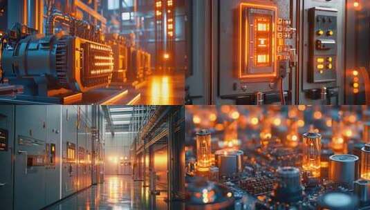 超级储能站 高科技电容器 电力 变电设施高清在线视频素材下载