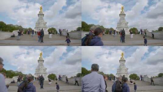 维多利亚纪念馆的游客高清在线视频素材下载