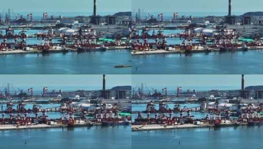 航拍码头港口高清在线视频素材下载