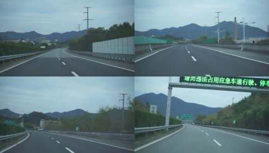 高速公路汽车行驶第一视角行车记录仪视角高清在线视频素材下载