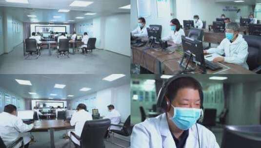 多名医生线上远程问诊在线医疗高清在线视频素材下载