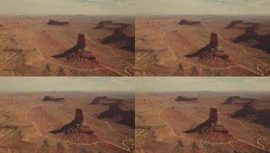 沙漠岩层景观高清在线视频素材下载
