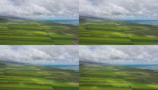 青海湖夏季风光航拍4K视频高清在线视频素材下载