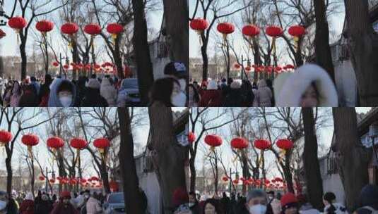 北京春节游客高清在线视频素材下载