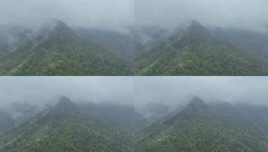 烟雨云雾缥缈的大山高清在线视频素材下载