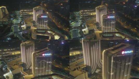 4K厦门五通码头城市夜景航拍高清在线视频素材下载