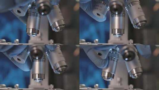 科学科研显微镜研究高清在线视频素材下载
