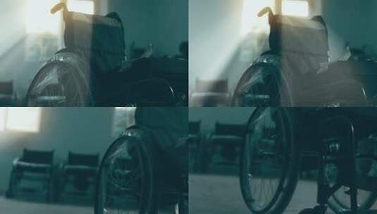 室内的轮椅高清在线视频素材下载
