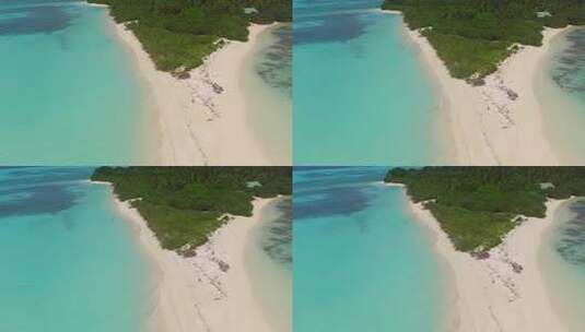 蓝色大海和沙滩高清在线视频素材下载