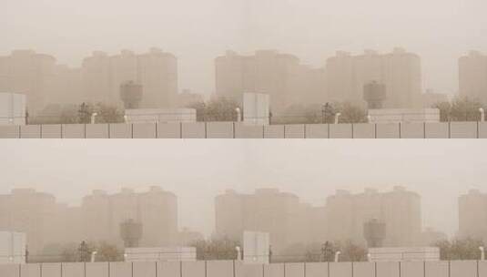 城市沙尘暴天气高清在线视频素材下载