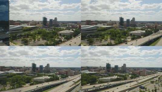 密歇根州大急流城的空中滑行镜头高清在线视频素材下载