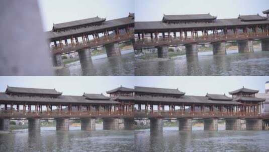 古建筑复古风雨桥高清在线视频素材下载