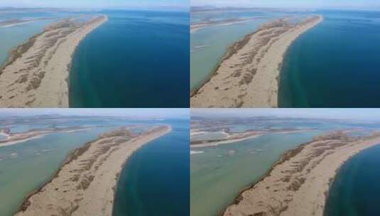 泻湖海形成的浅滩综合体高清在线视频素材下载