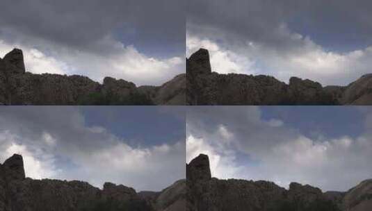 山脉上云层的气流高清在线视频素材下载