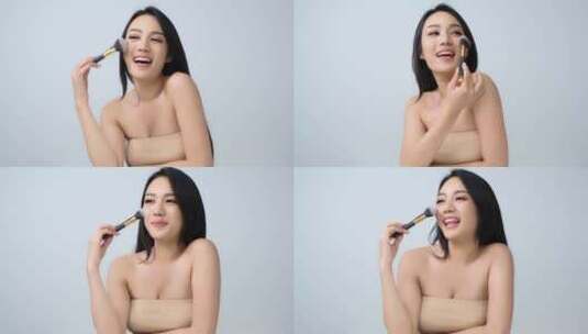 年轻的亚洲女网红达人时尚博主高清在线视频素材下载