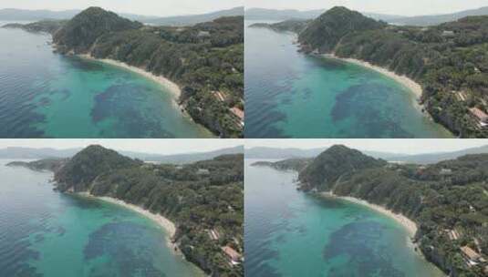 地中海海岸海滩航拍高清在线视频素材下载