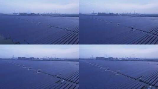 化工厂和太阳能光伏发电站高清在线视频素材下载