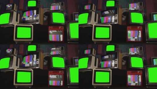 屏幕绿屏的老式电视素材高清在线视频素材下载