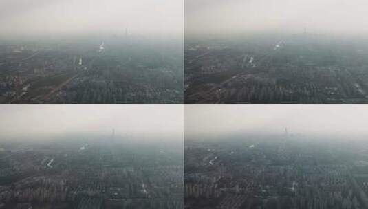 北京城区CBD国贸中国尊 航拍 民航视角高清在线视频素材下载