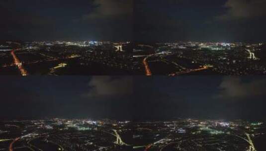 安吉夜景 城市航拍 航拍 安吉城市航拍高清在线视频素材下载