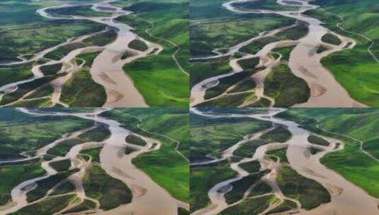 蜿蜒曲折的河流高清在线视频素材下载