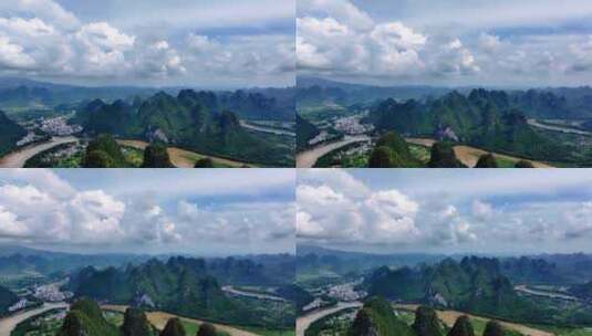 夏日桂林山水蓝天白云高清在线视频素材下载