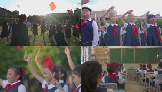 国庆 小学生迎国庆 欢度国庆 小学生高清在线视频素材下载