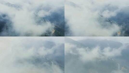 青山上的云朵高清在线视频素材下载