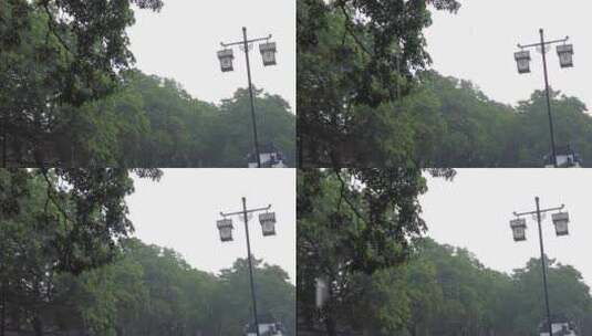 城市下雨素材雨水雨滴实拍高清在线视频素材下载