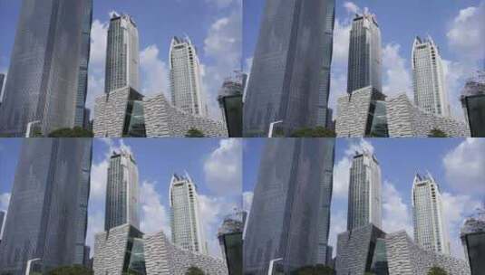2023广州珠江新城图书馆东塔建筑延时高清在线视频素材下载