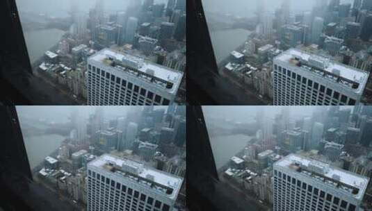 从窗口看高楼大厦高清在线视频素材下载